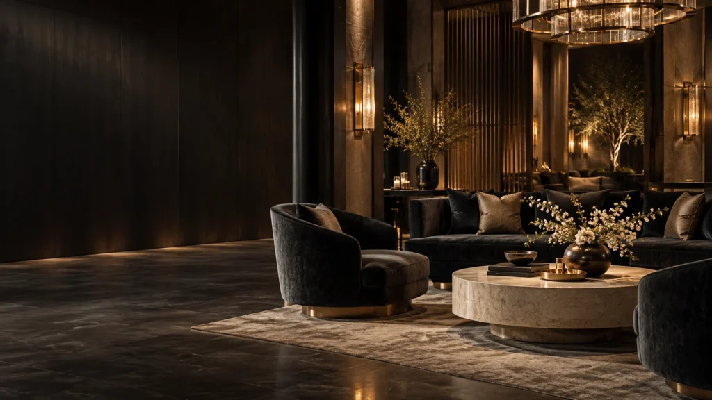 AI-generated Onyx lounge concept