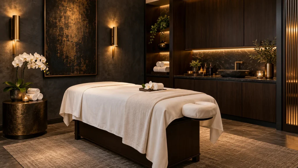 AI-generated spa treatment-room concept